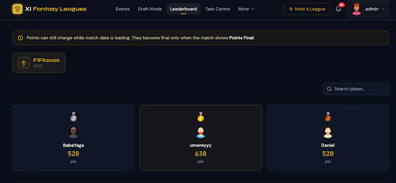 XI Fantasy Leagues screenshot 9