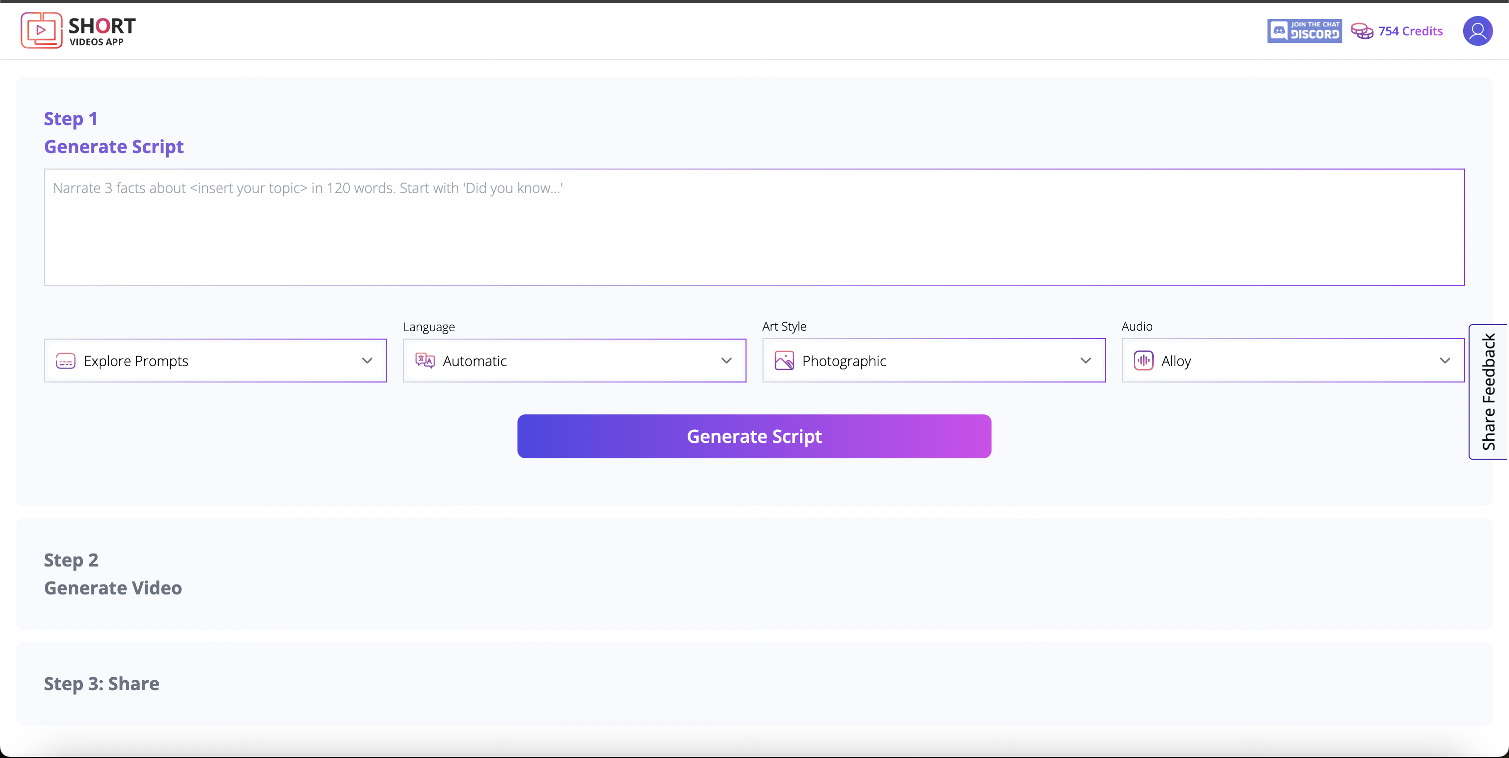 shortvideosapp.com - Amazon Affiliate 제품 및 소셜 미디어 비디오를 생성하십시오 미디어 3