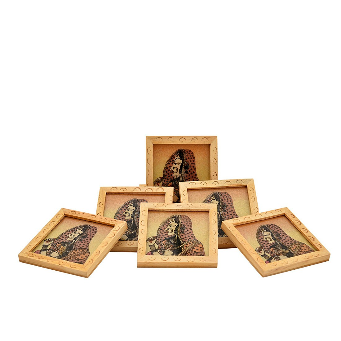 Wooden Tea Coaster Set