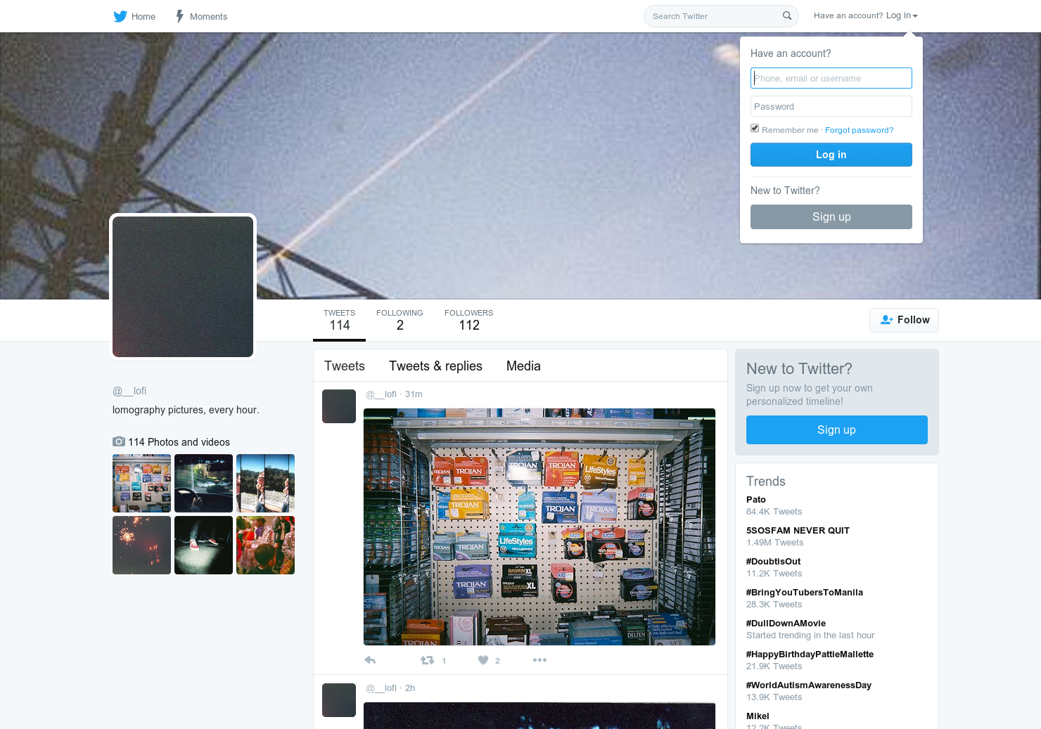 __lofi: Twitter Lo-fi Photography Bot