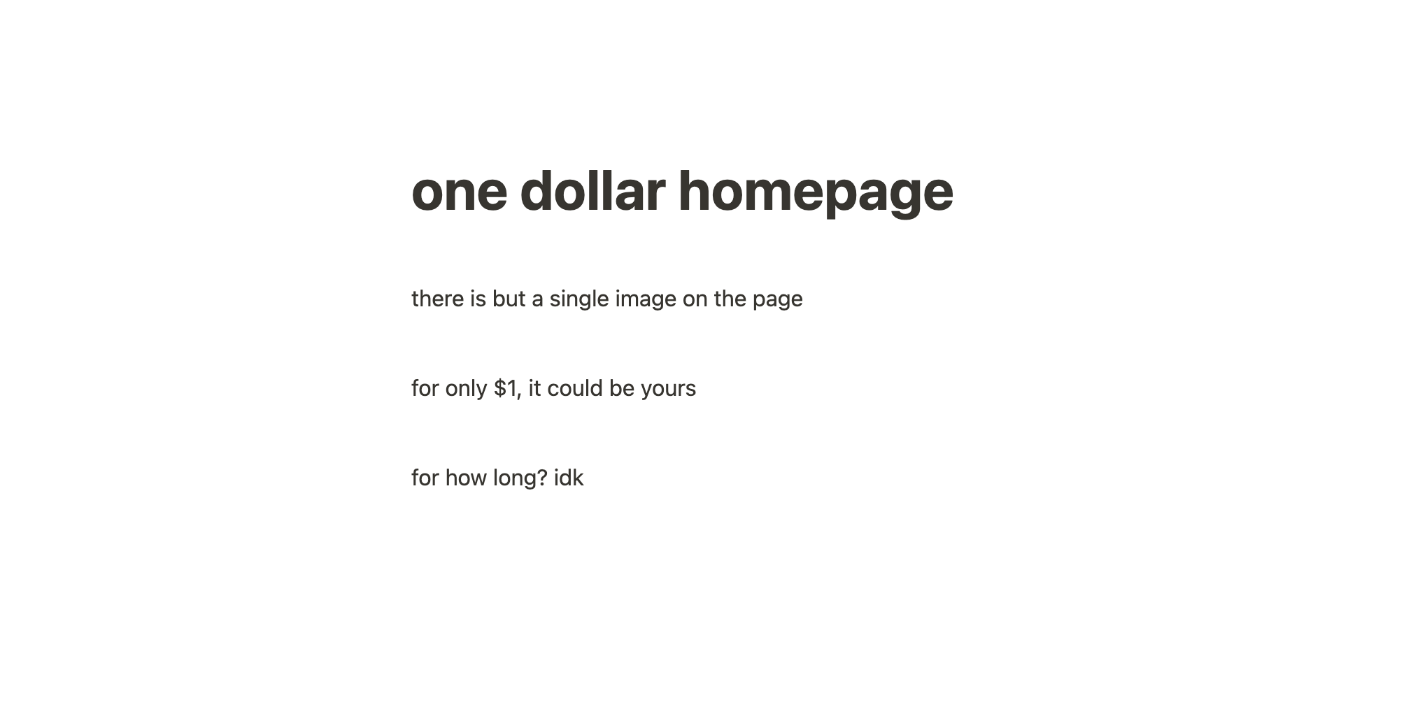 Eine Dollar -Homepage Medien 2