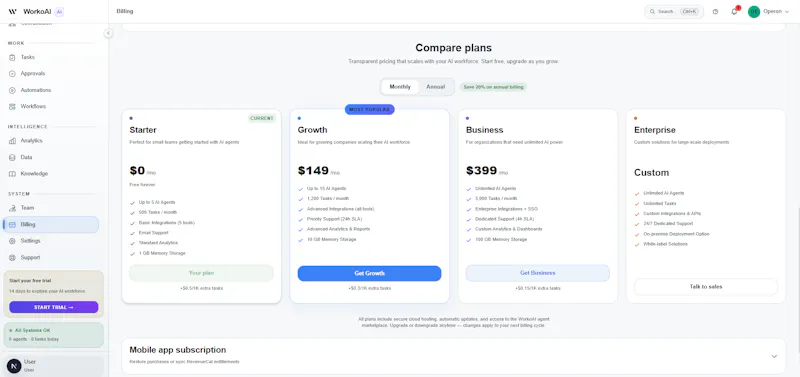 WorkoAI screenshot 1