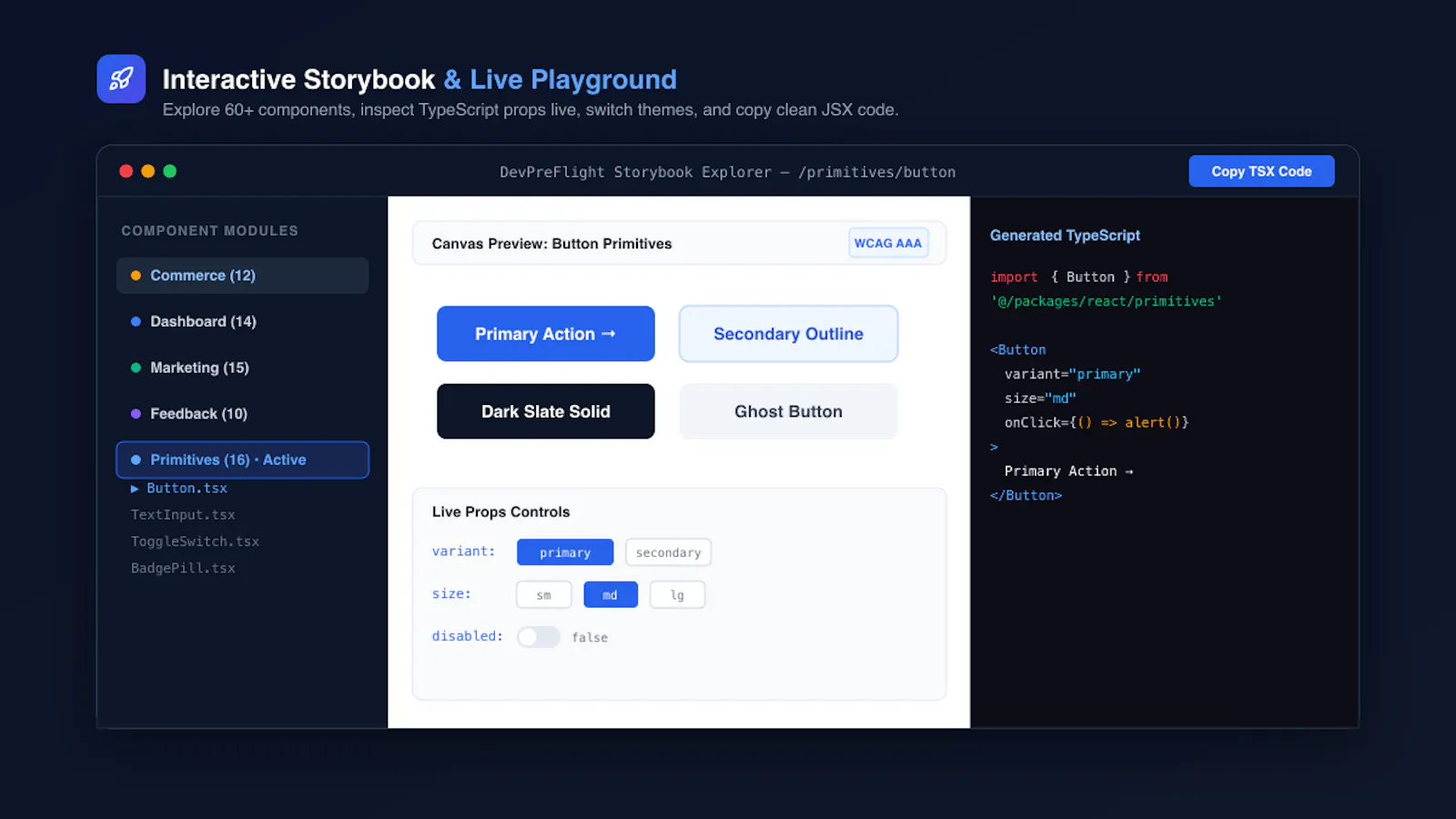 DevPreFlight React UI Kit screenshot 2