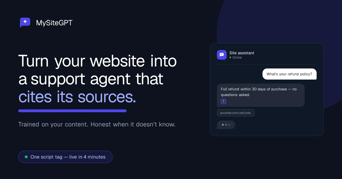 MySiteGPT Assistant screenshot 2