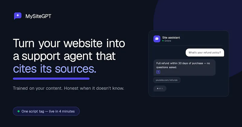 MySiteGPT Assistant screenshot 2