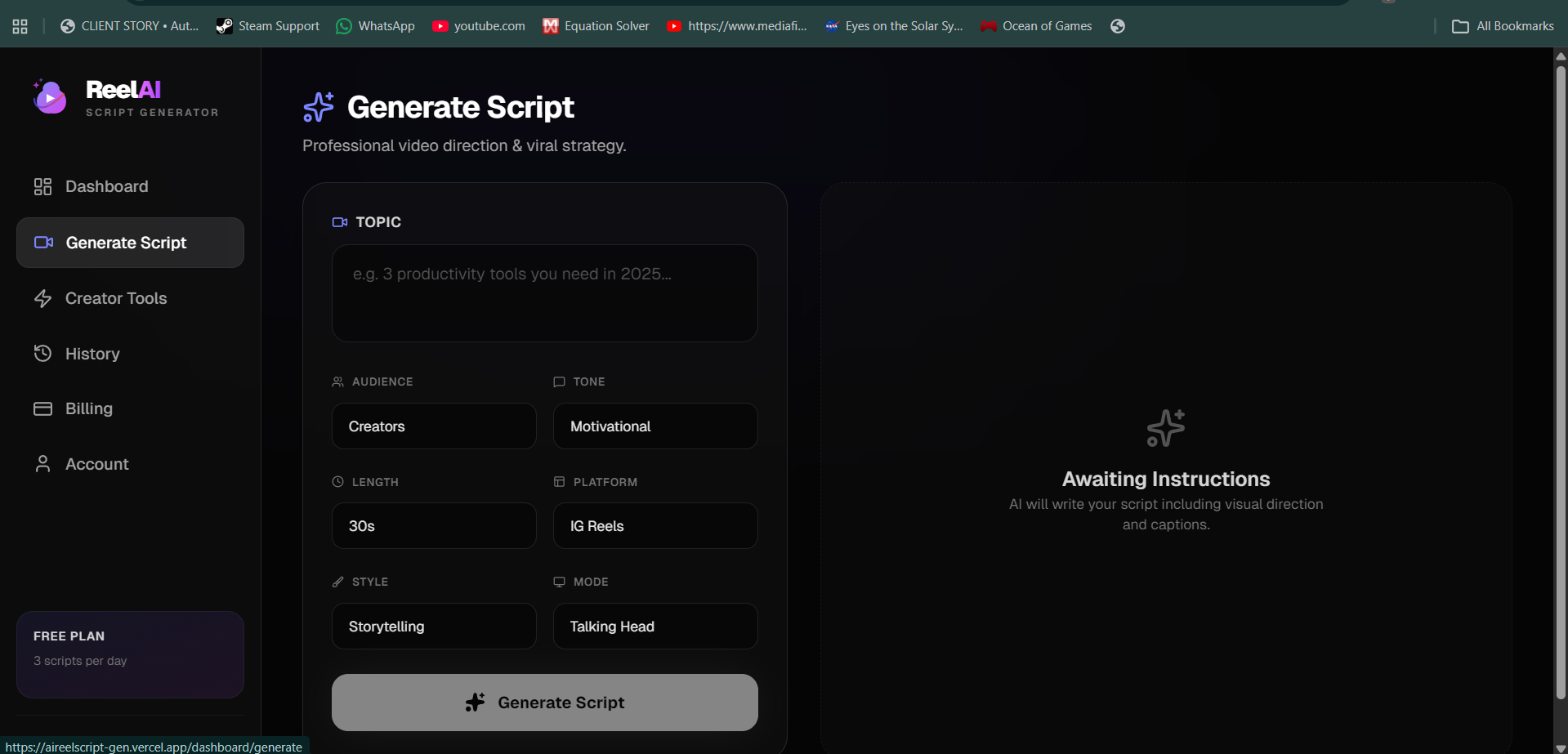 ReelScript AI gallery image