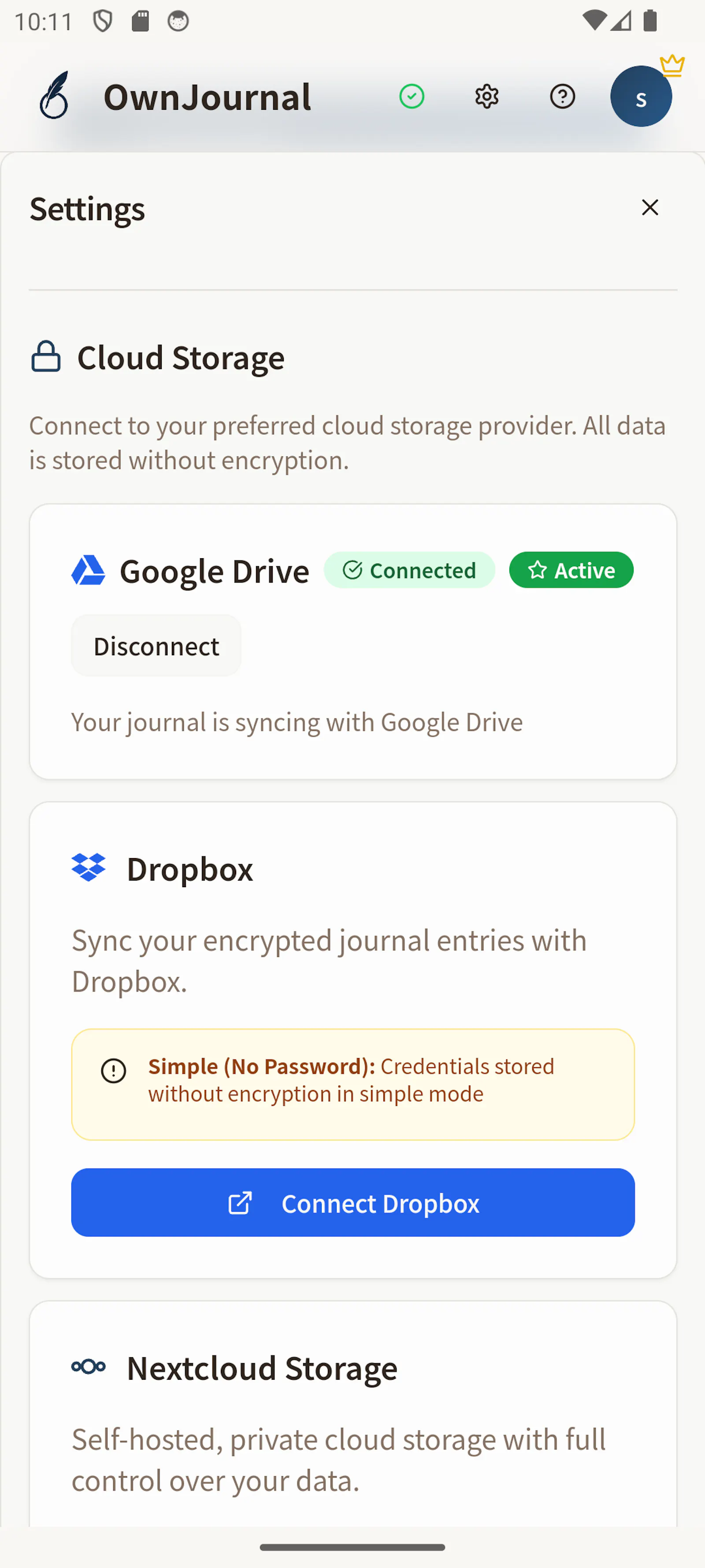 OwnJournal screenshot 5