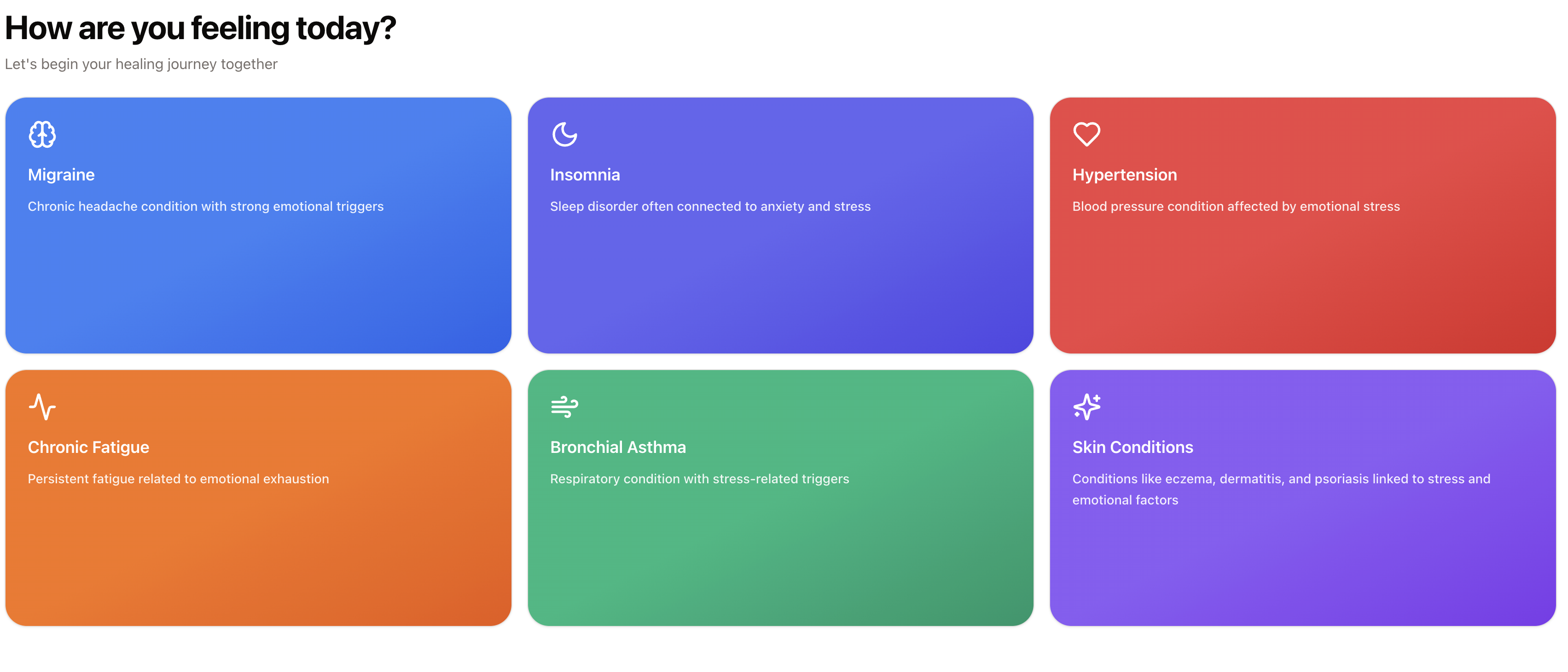 MindBodyHeal - Main product screenshot demonstrating key features and user interface