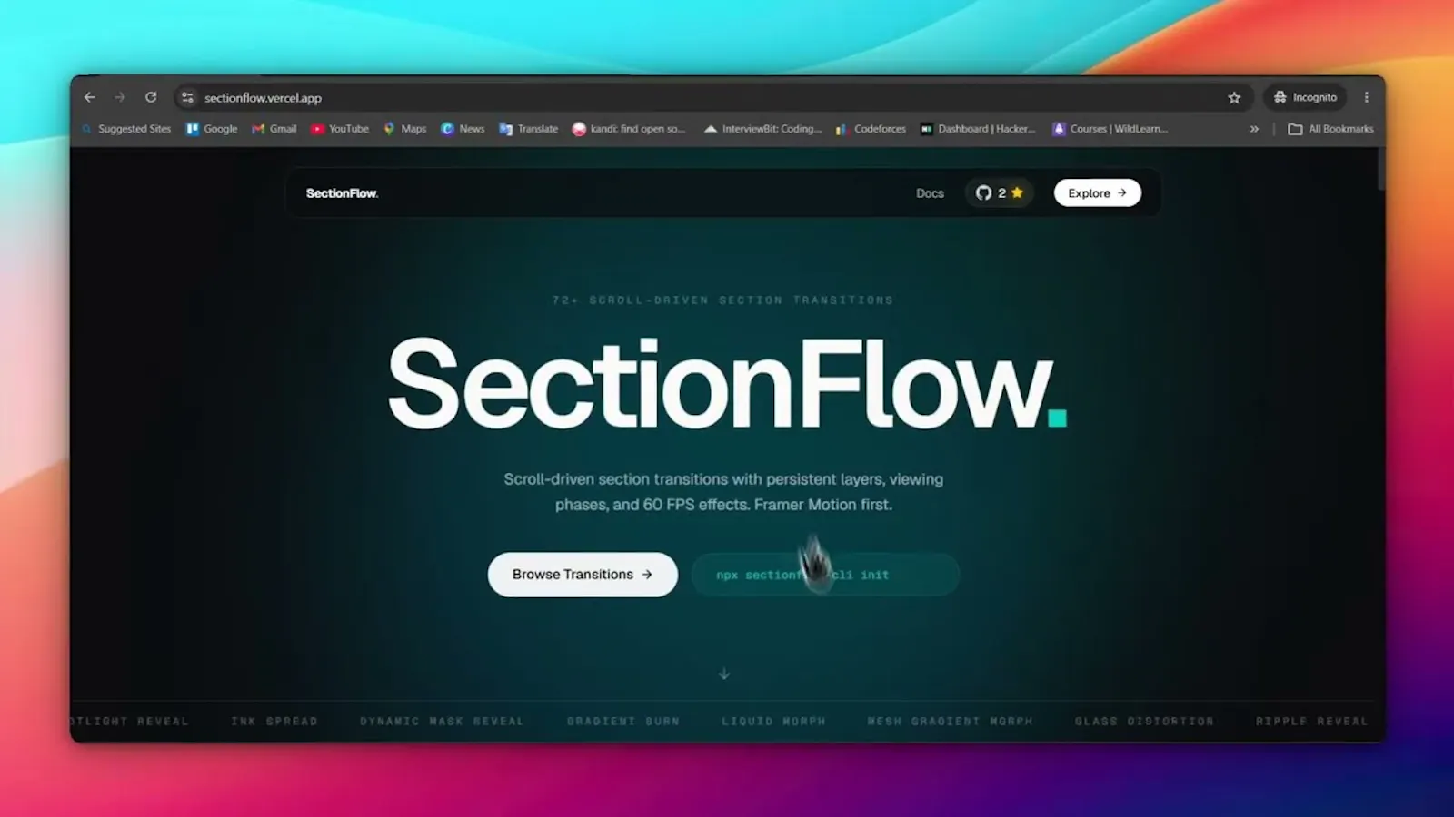 SectionFlow screenshot 1 (video preview)