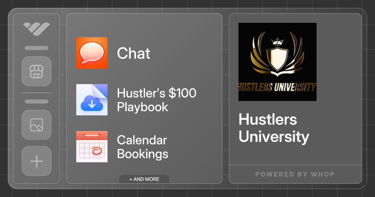 Hustlers university - Launch w/ $100 or I’ll Coach You media 2