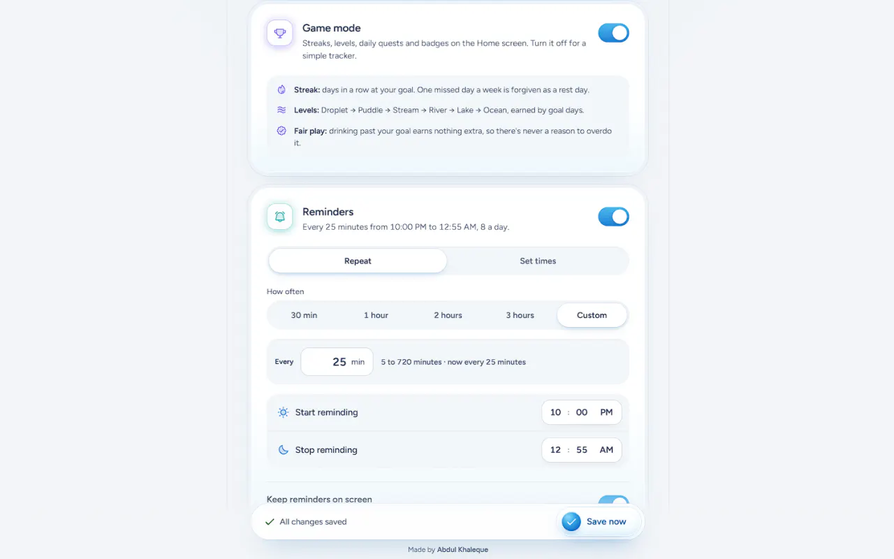 DrinkNotifier: Water Reminder gallery image