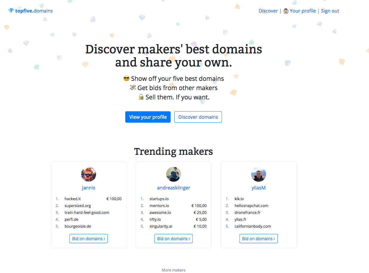 Top Five Domains Image