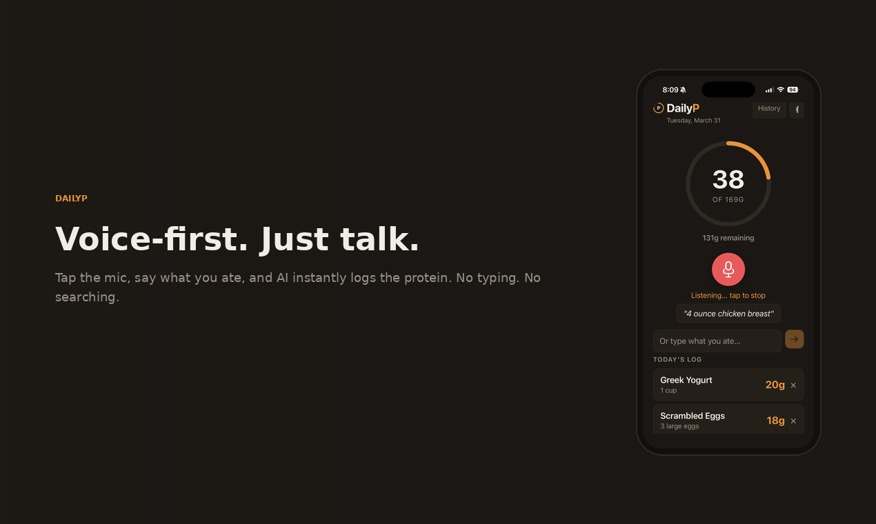 DailyP — Hit your protein. Every day. gallery image