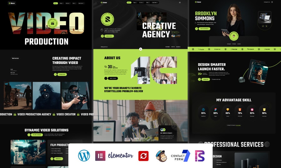 Média Bluner - Thème WordPress pour agence créative et portfolio 1
