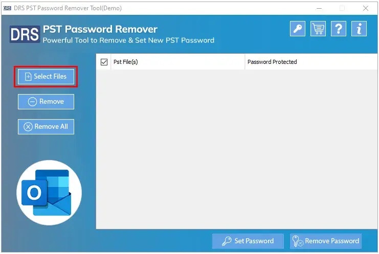 DRS Softech PST File Password Remover media 2