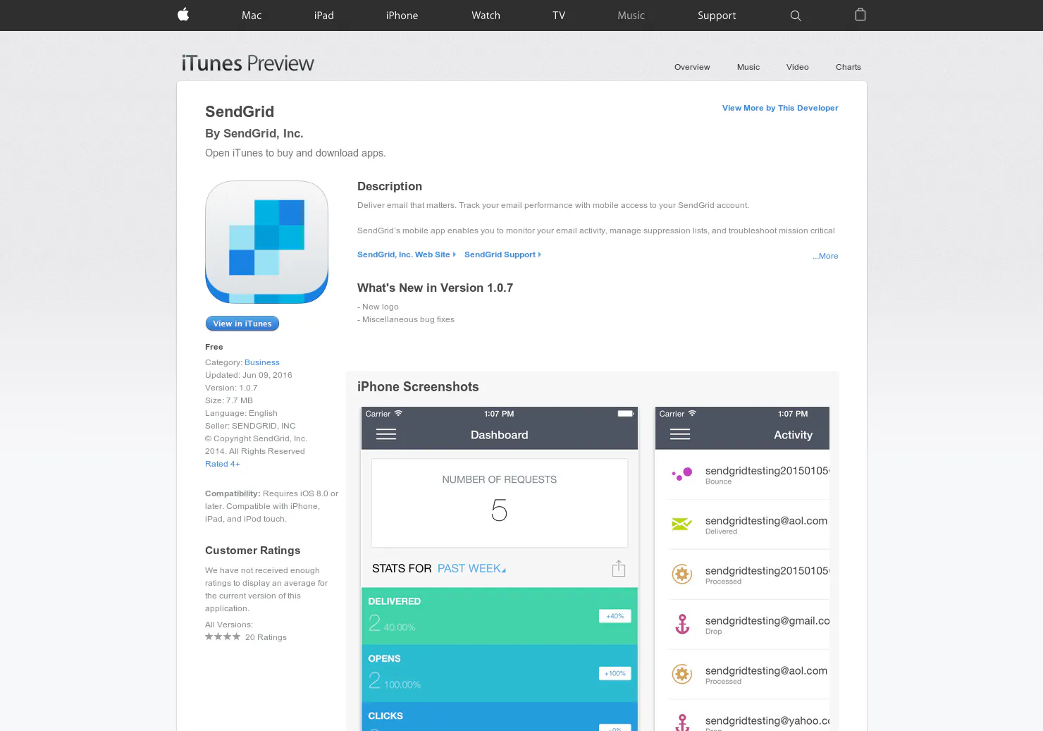 SendGrid for iOS