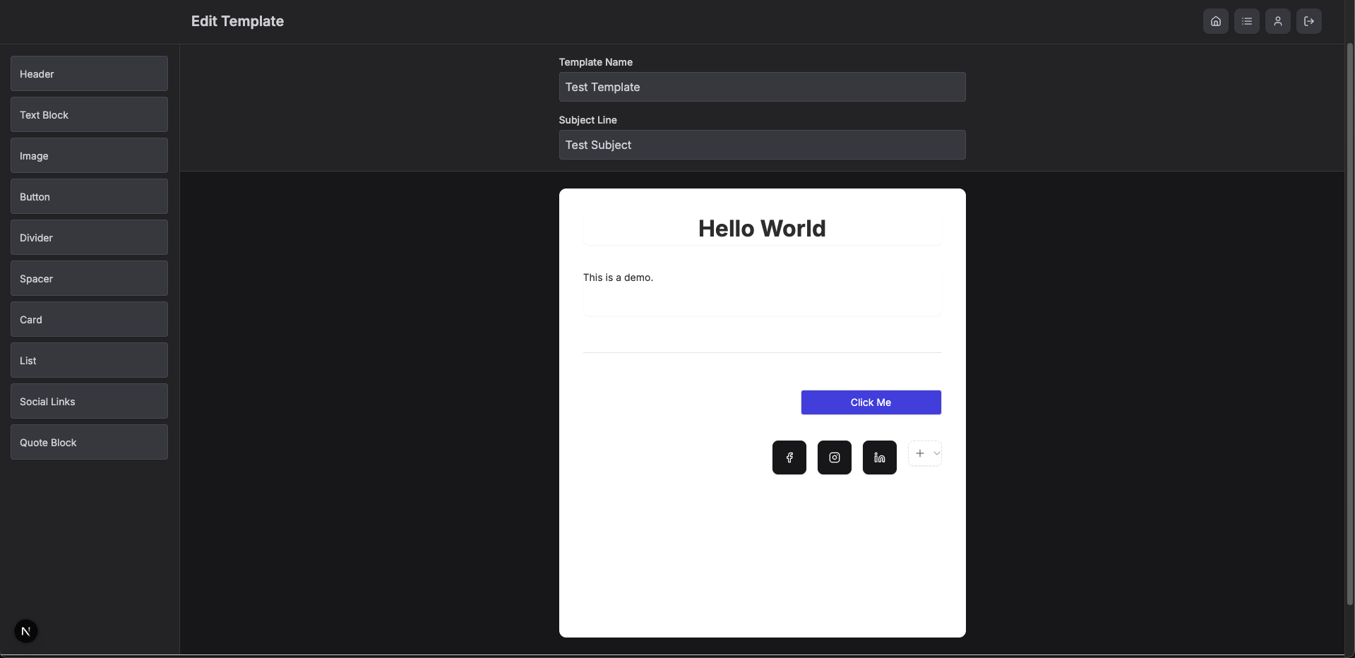 Média Snaptemplate - Faire glisser et déposer le modèle de modèle de messagerie 2
