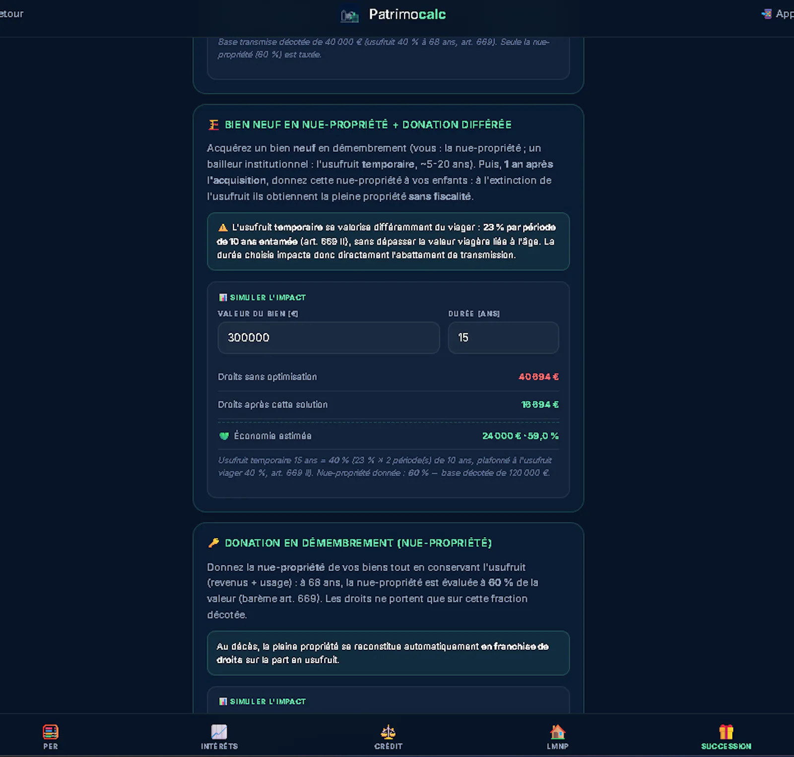 Patrimocalc screenshot 6