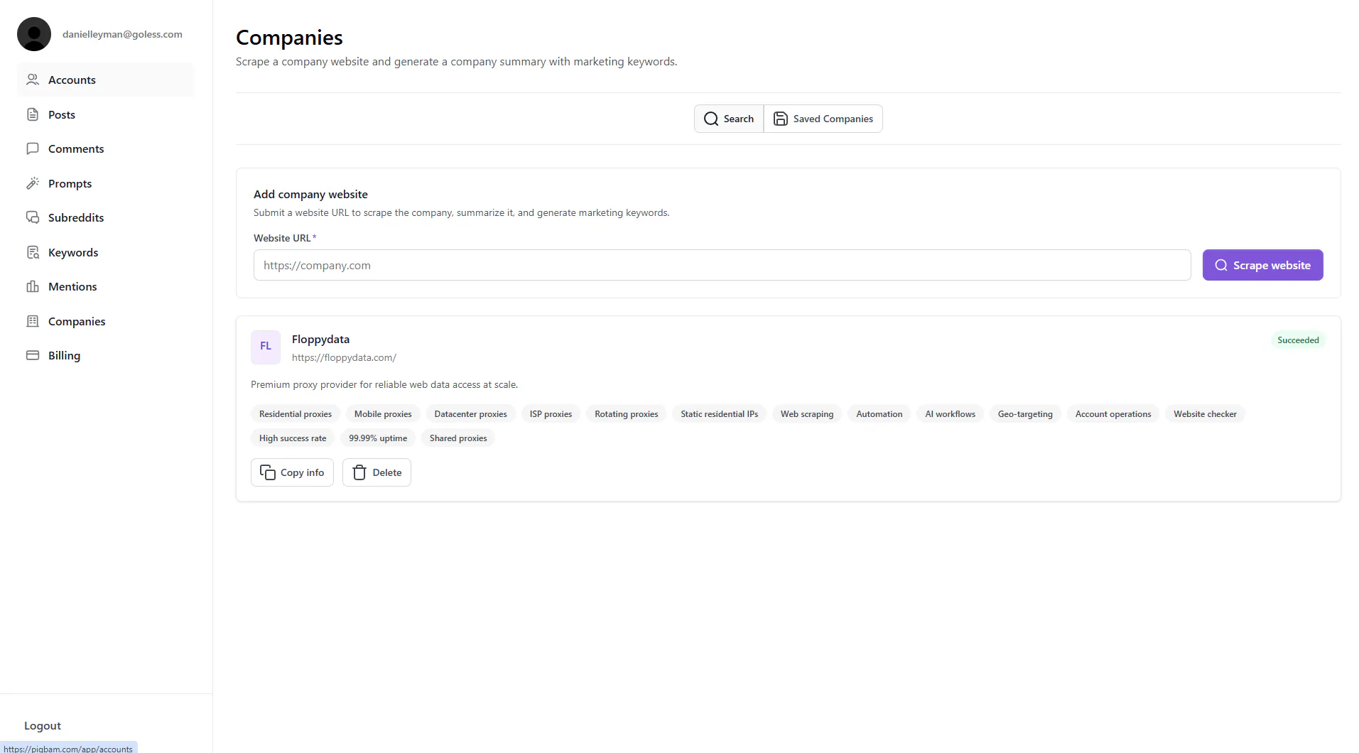 Pigbam — Reddit Marketing Automatization gallery image