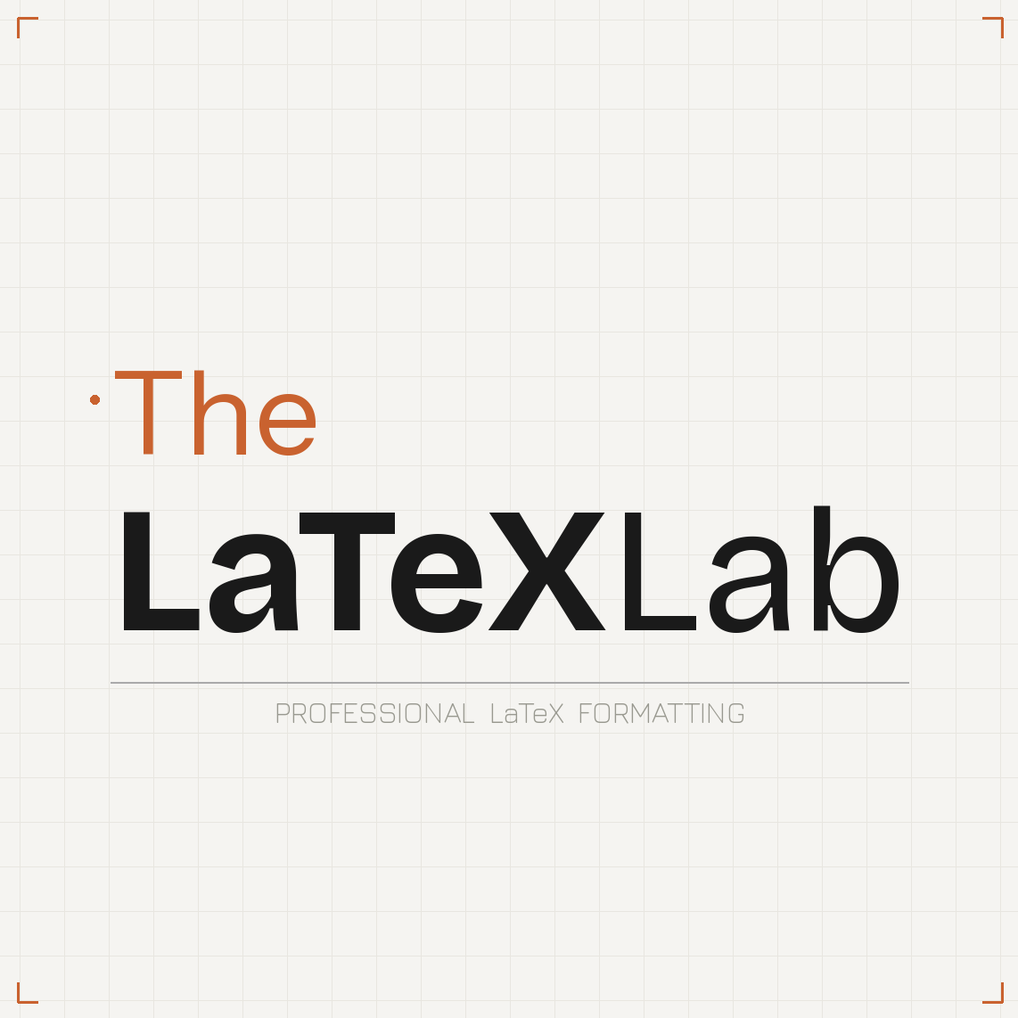 The LaTeX Lab - Product Hunt launch logo and brand identity