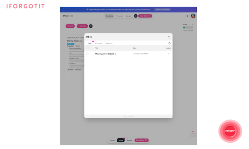 IForgotIt screenshot 5
