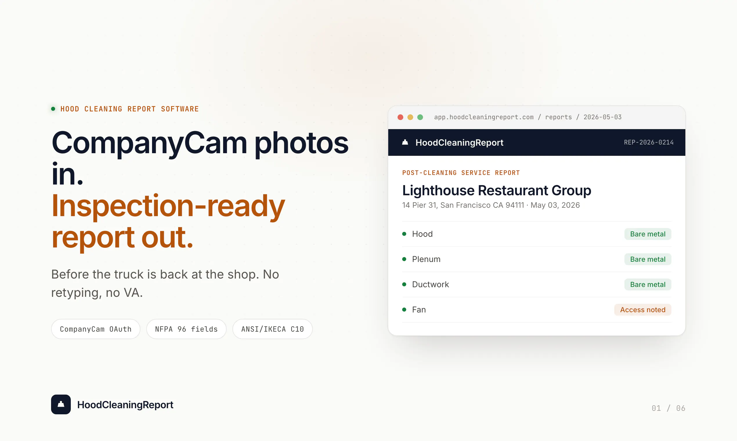 HoodCleaningReport gallery image