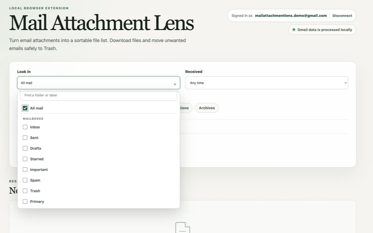 Mail Attachment Lens gallery image