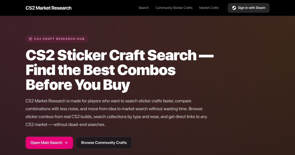 CS2 Market Research gallery image