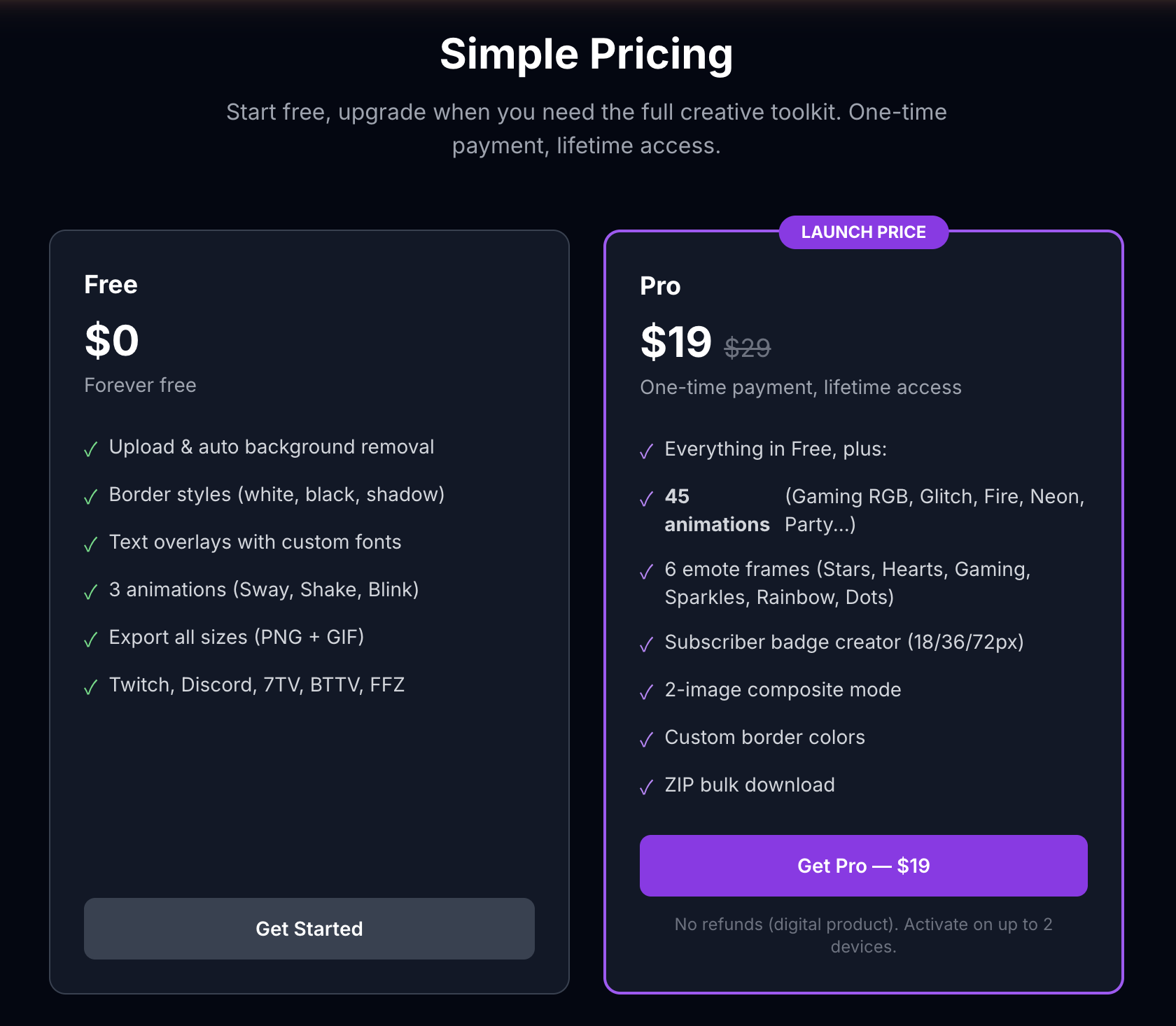 MakeEmotes — Twitch Emote Maker - Screenshot 3 showing product features and functionality
