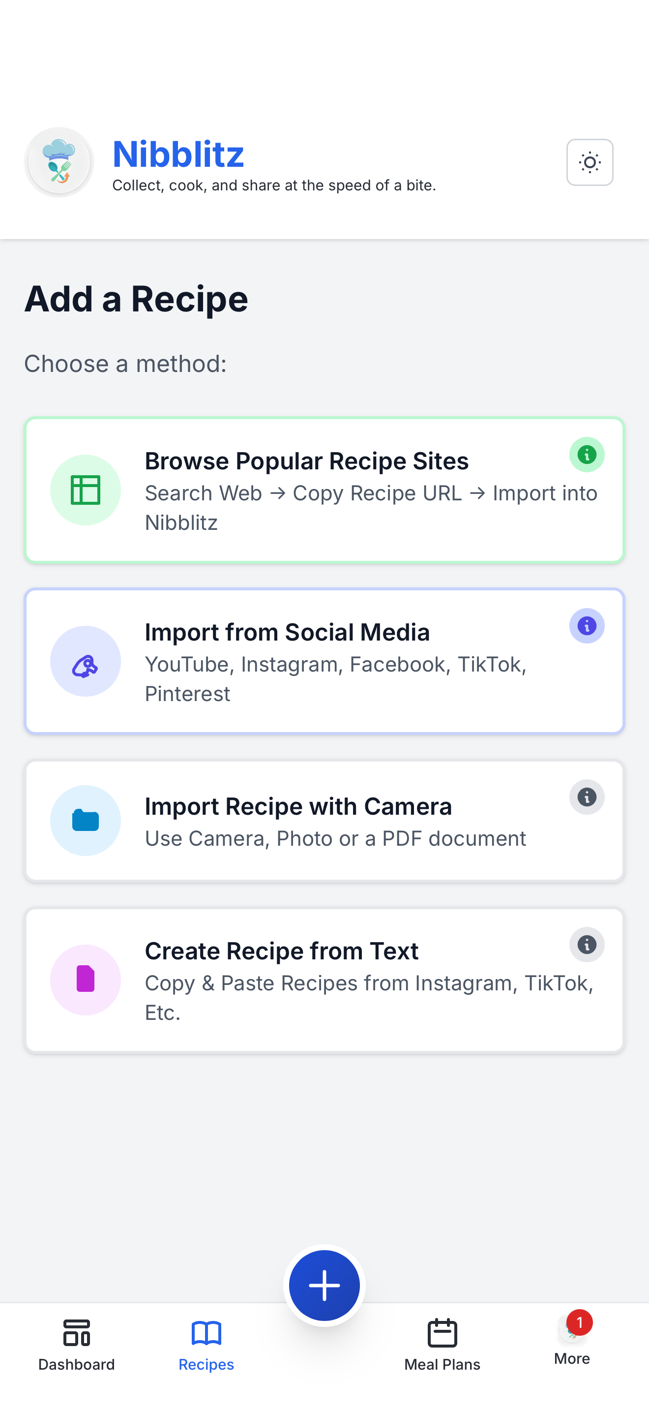 Nibblitz — Makes your recipes social - Screenshot 5 showing product features and functionality