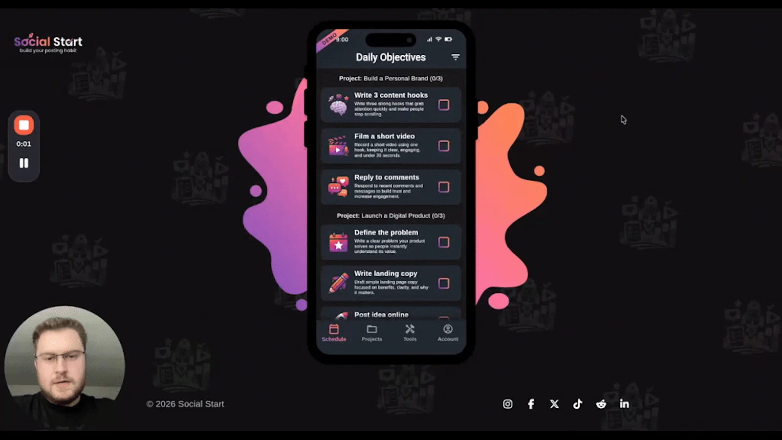 Social Start screenshot 1 (video preview)