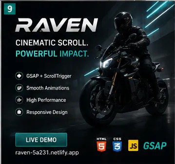 Cinematic Motorcycle Website Template gallery image