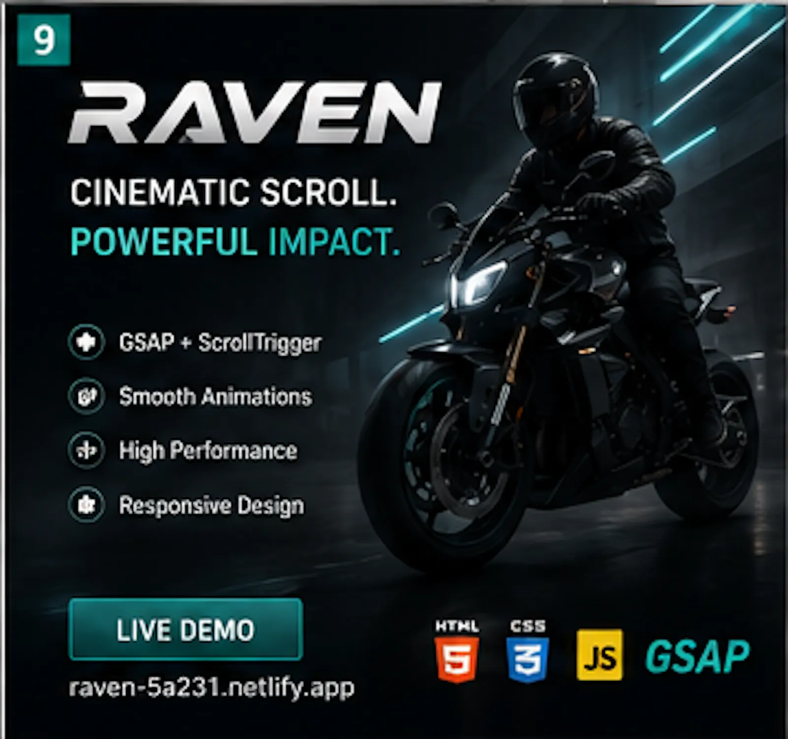 Cinematic Motorcycle Website Template screenshot 4