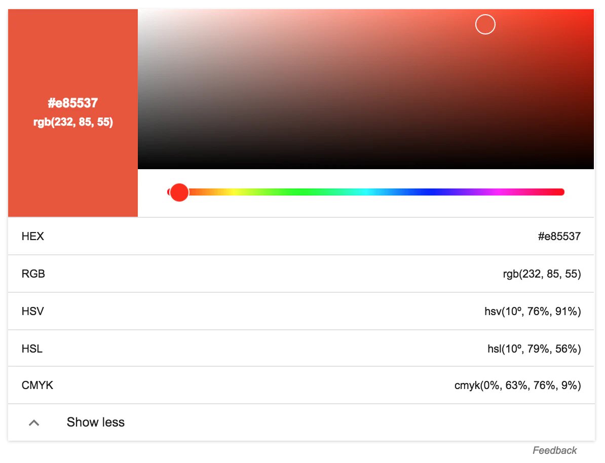 Google color picker