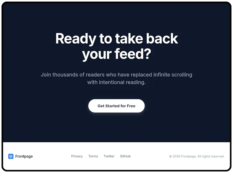 Frontpage screenshot 4