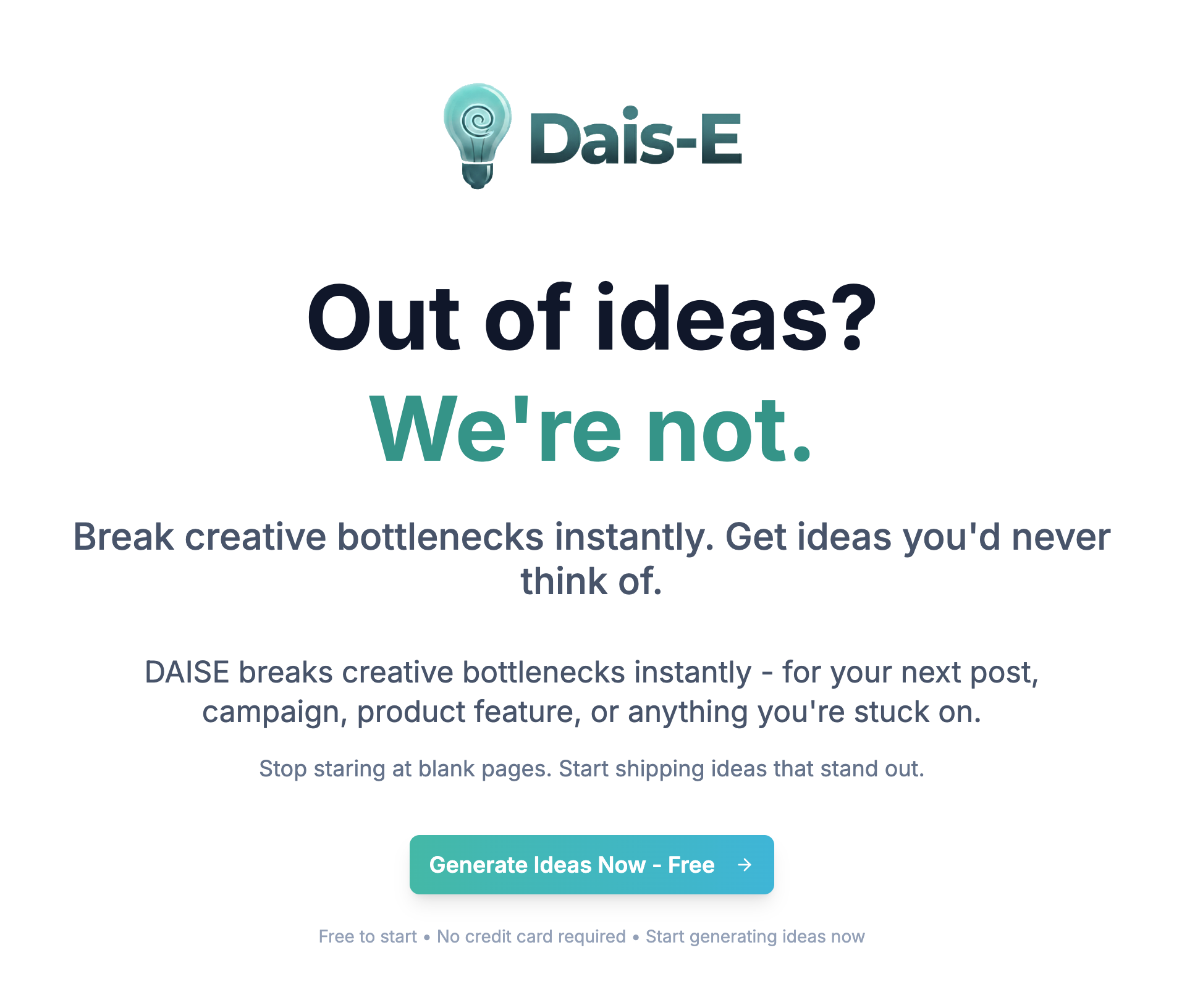 DaisE - Get ideas you'd never think of! - Main product screenshot demonstrating key features and user interface
