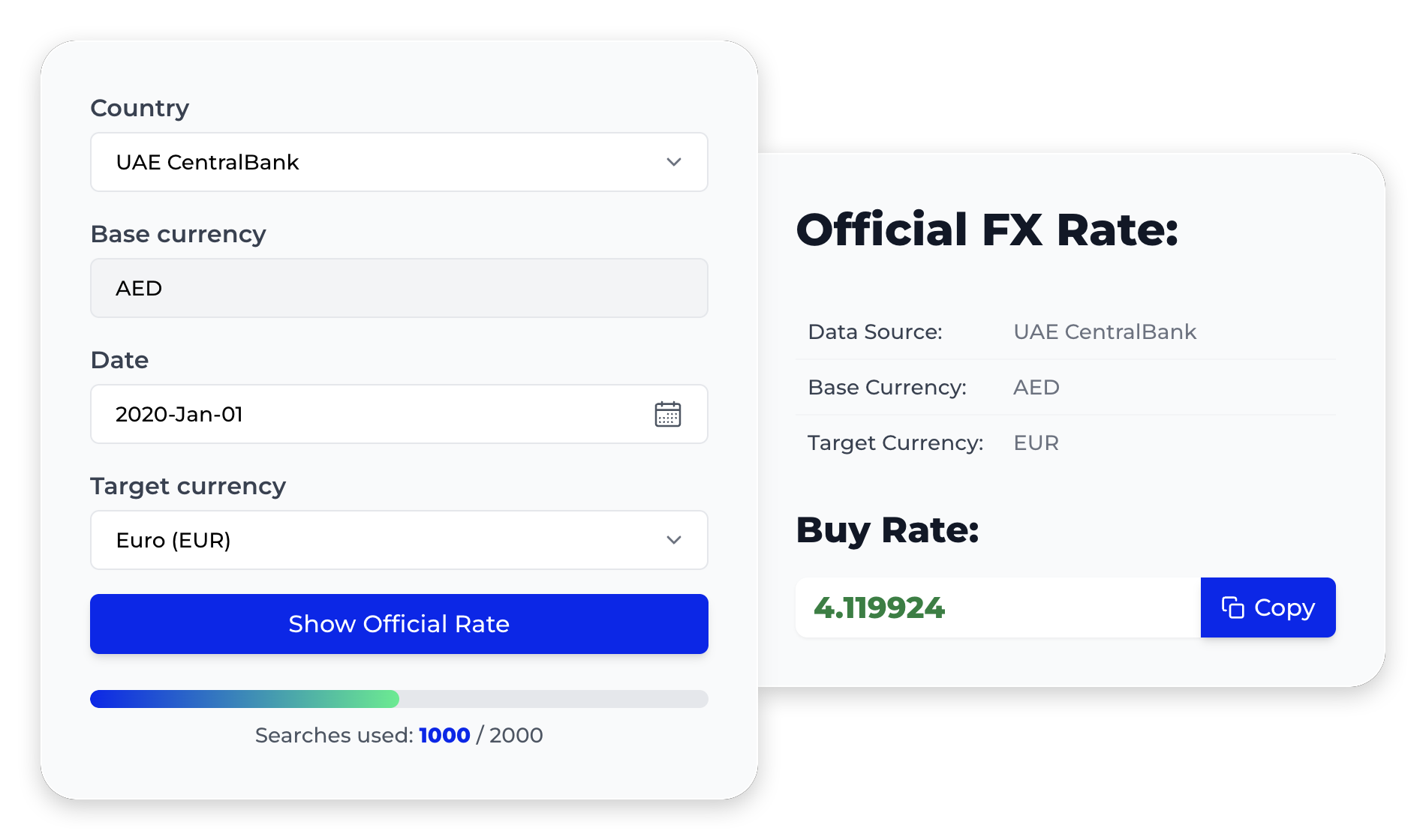 Mídia 1 de TaxPal - Taxas de FX dos bancos centrais para contadores e contadores