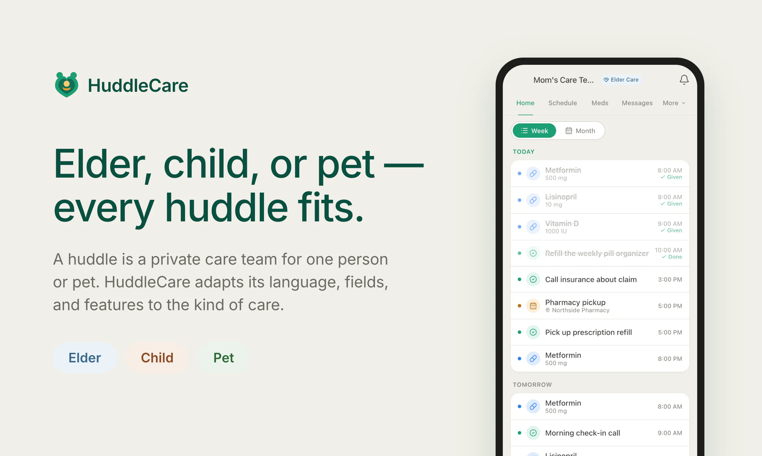 HuddleCare screenshot