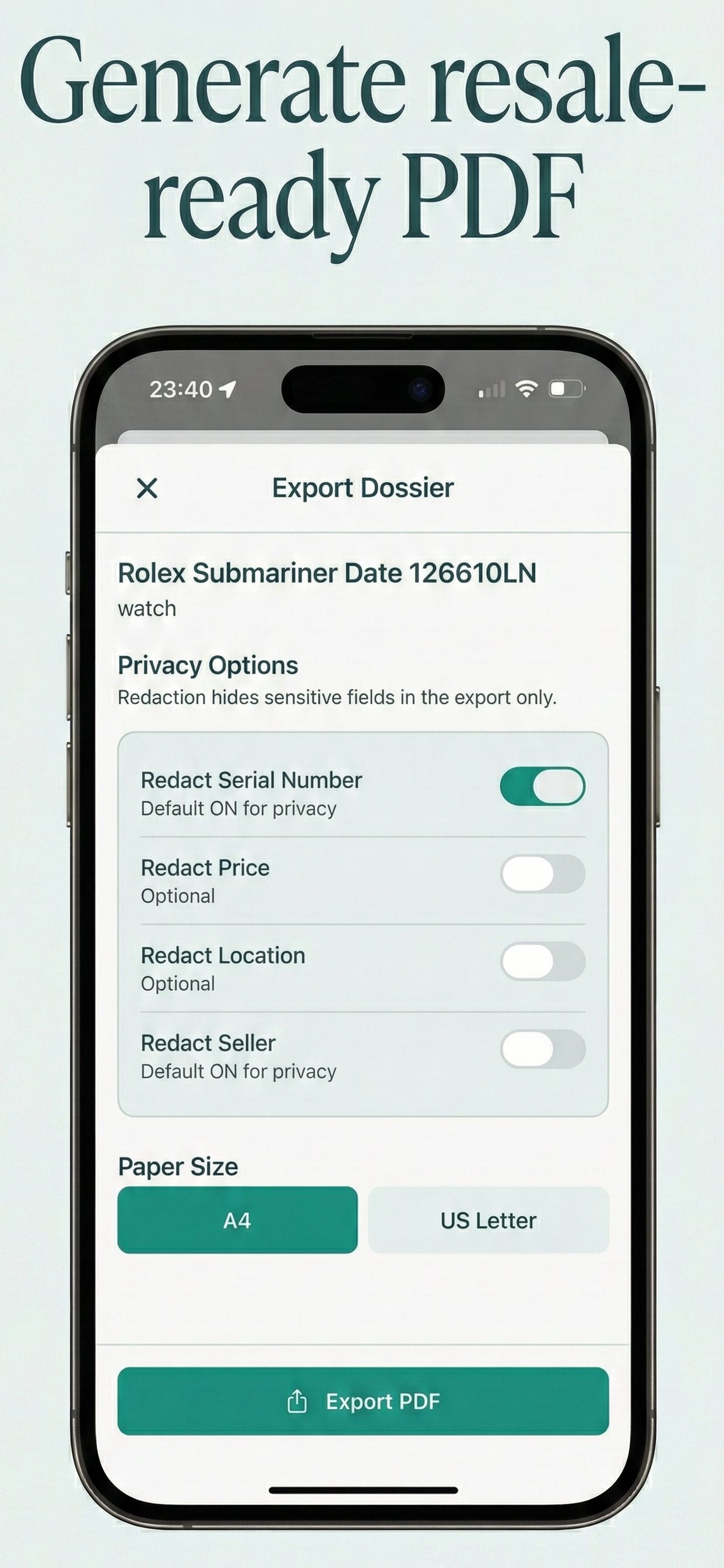 PrivaDossier – Private Asset Dossiers - Screenshot 4 showing product features and functionality