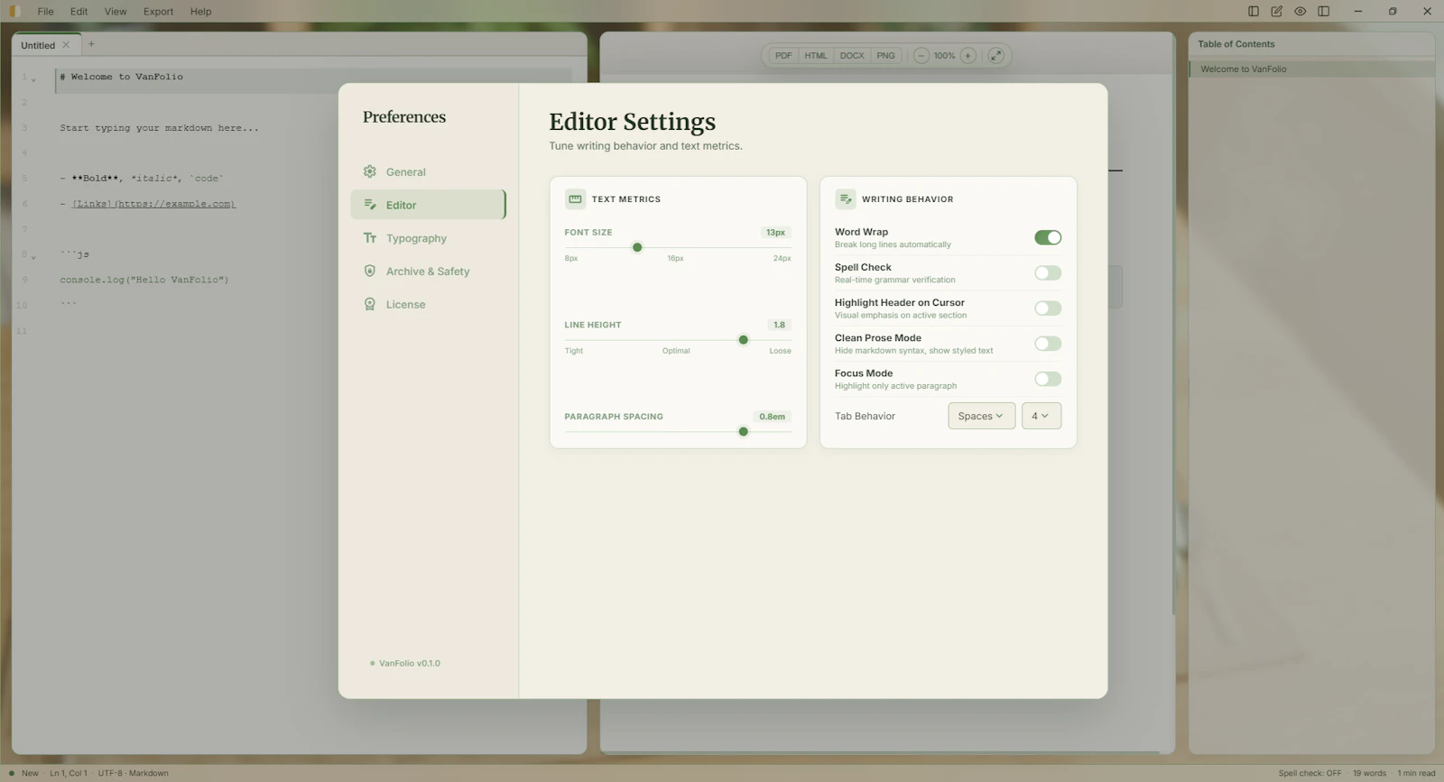 VanFolio — Markdown Workstation screenshot 3