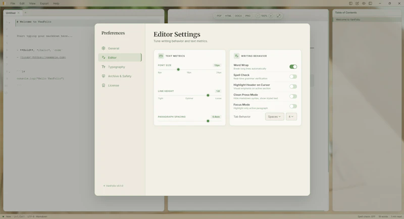 VanFolio — Markdown Workstation screenshot 3