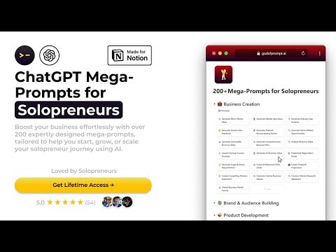 ChatGPT Mega-Prompts for Solopreneurs gallery image