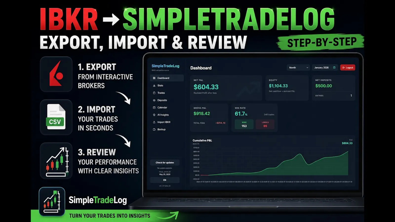 SimpleTradeLog screenshot 1 (video preview)
