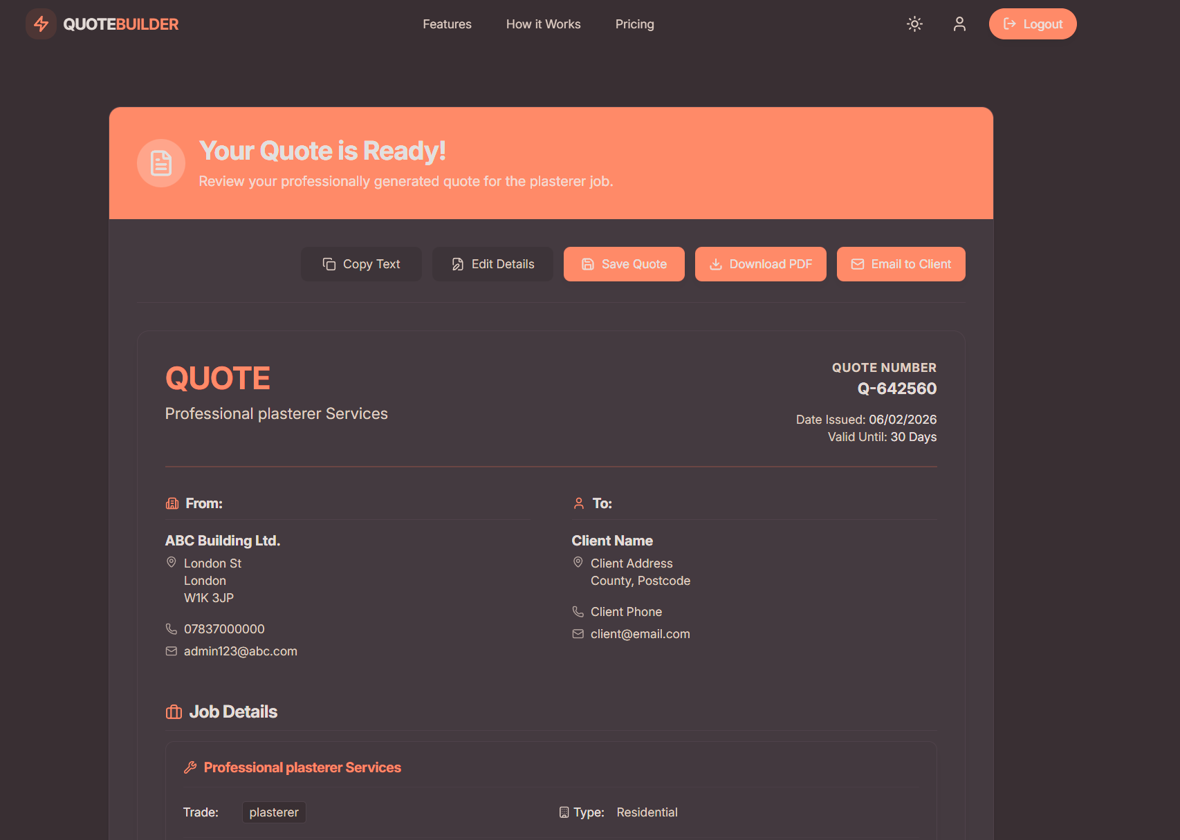 Quote Builder - Professional PDF Quotes gallery image