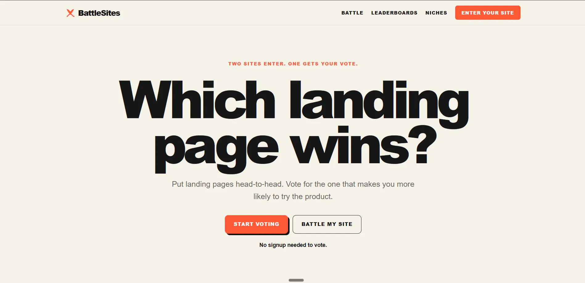 BattleSites — Which landing page wins? gallery image