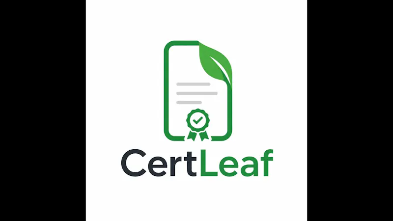 CertLeaf screenshot 1 (video preview)