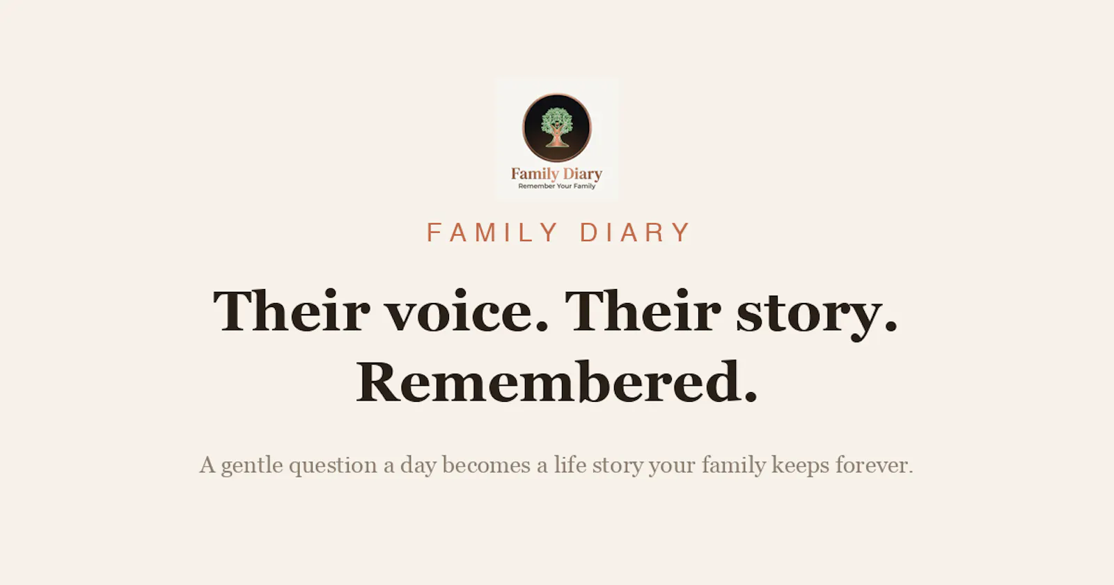 Family Diary: Voice Journal screenshot 1