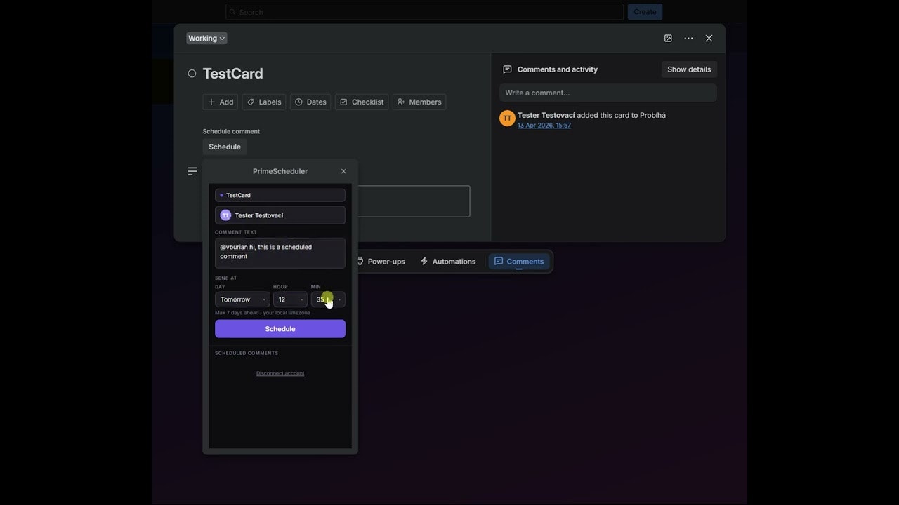 Trello Power-Up - PrimeScheduler gallery image