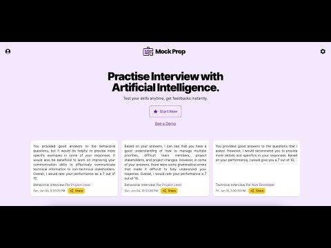 startuptile Mock Prep-Practise your interviews using Artificial Intelligence