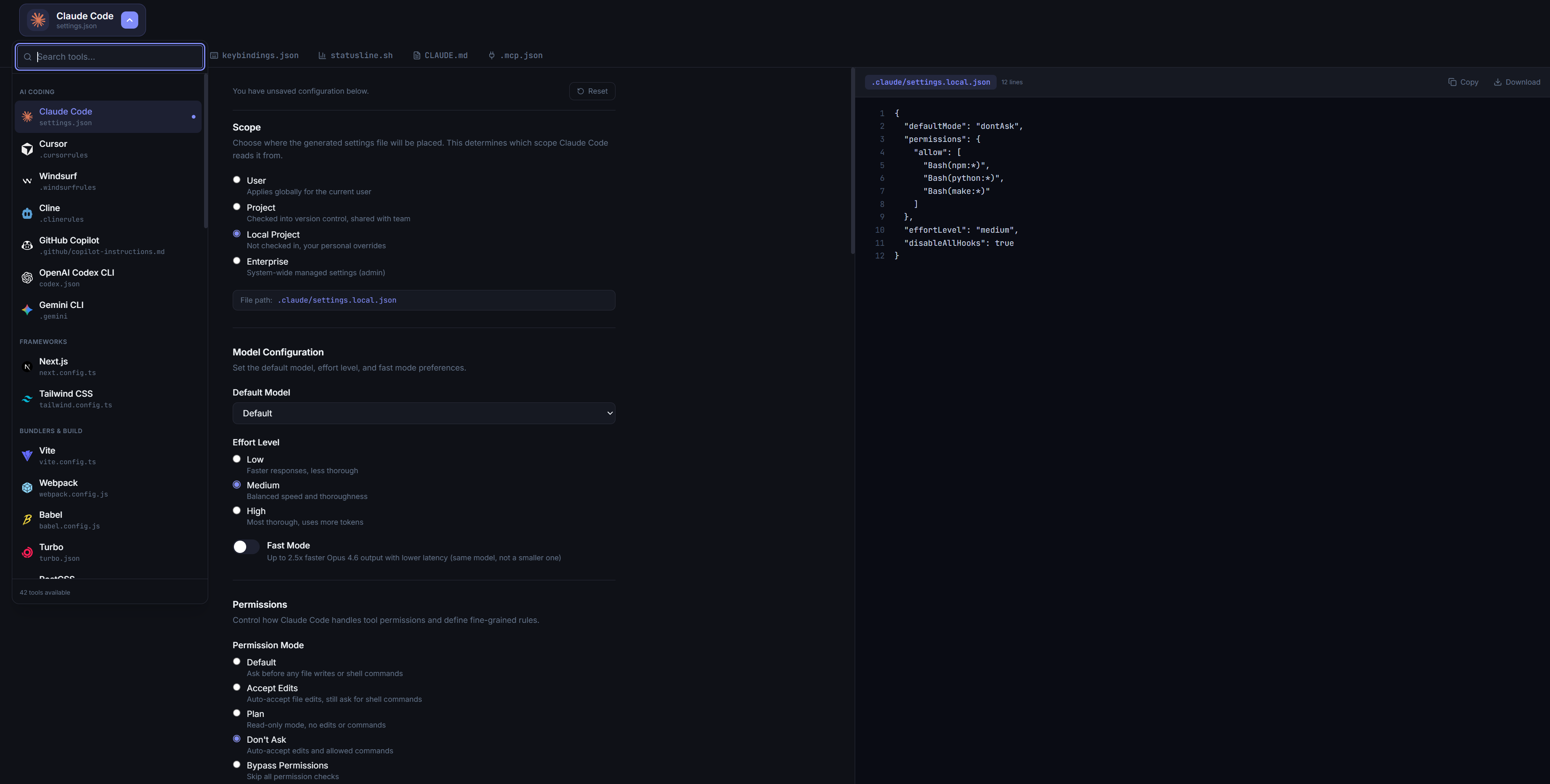Settings Generator gallery image